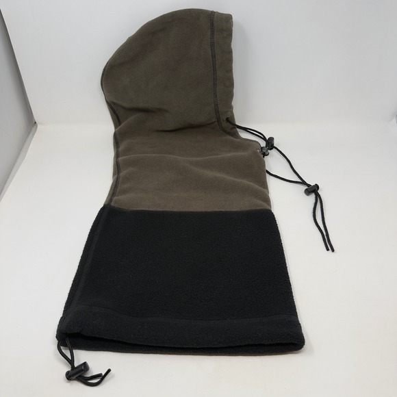 Headsokz Polartec Fleece Balaclava Hood Neck Warmer Brown Black Made in USA - Picture 2 of 10